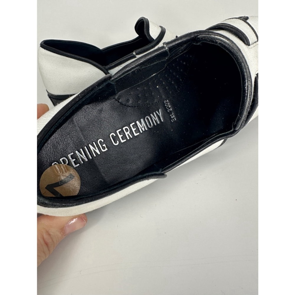 Opening Ceremony Platform Slip On Cutout Sneaker Sandals White Black Size 7 - Picture 3 of 5